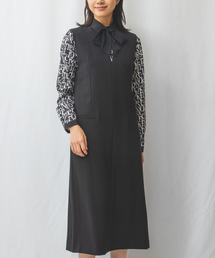 【NARACAMICIE】キーネックジャンパースカート