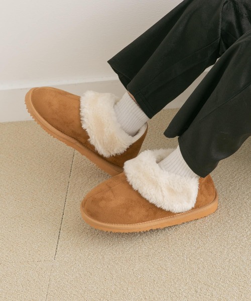 URBAN RESEARCH DOORS（アーバンリサーチドアーズ）の「ショートムートンブーツ(KIDS)（スニーカー・キッズ・ブラウン/ベージュ・18/19/20/21）」の3枚目の写真