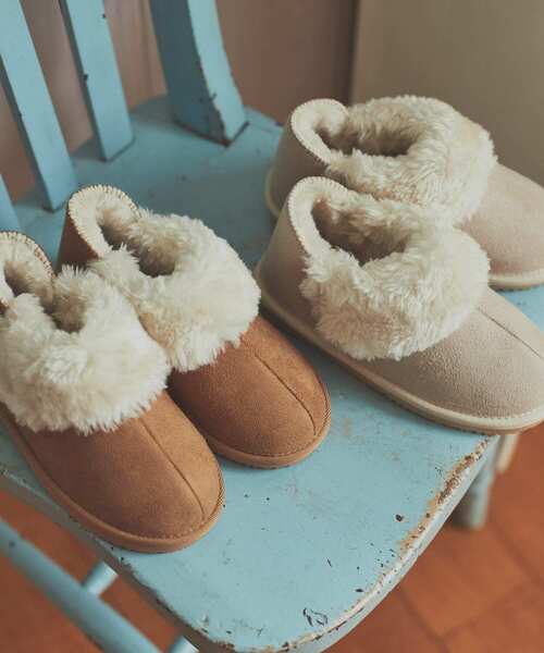 URBAN RESEARCH DOORS（アーバンリサーチドアーズ）の「ショートムートンブーツ(KIDS)（スニーカー・キッズ・ブラウン/ベージュ・18/19/20/21）」の6枚目の写真