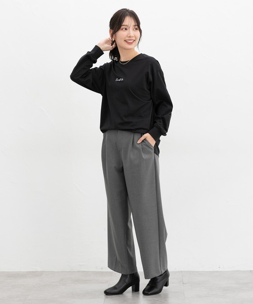 ロゴ刺繍チュニックT（Tシャツ/カットソー）｜Honeys（ハニーズ