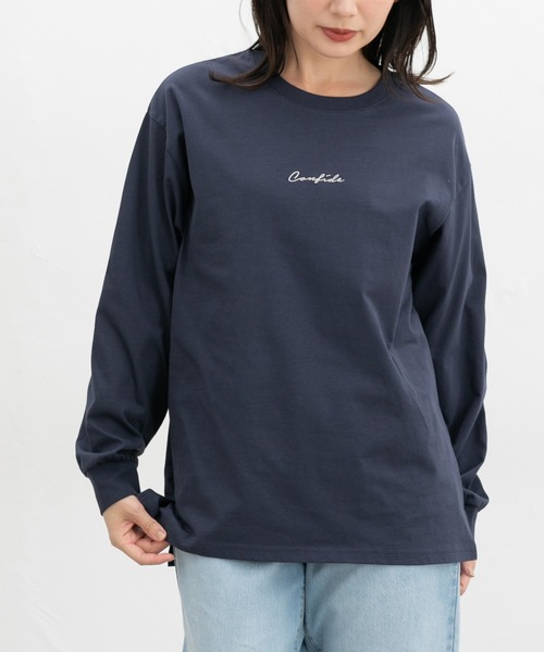 バニーTシャツ コットン ロゴ刺繍　2023新作 ロゴ刺繍チュニックT（Tシャツ/カットソー）｜Honeys（ハニーズ