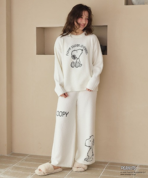 PEANUTS(ピーナッツ)の「【PEANUTS/ピーナッツ】SNOOPYもこもこルームウェアロングパンツ(上下別売り)(ルームウェア/パジャマ・レディース・ピンク/グレー/アイボリー/オフホワイト・M/L/LL)」の10枚目の写真