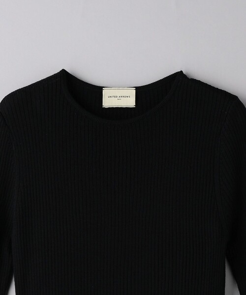 UNITED ARROWS（ユナイテッドアローズ）の「フィット＆フレア シアーボーダー コンビワンピース（ワンピース・レディース・ブラック/ダークグレー・FREE）」の19枚目の写真