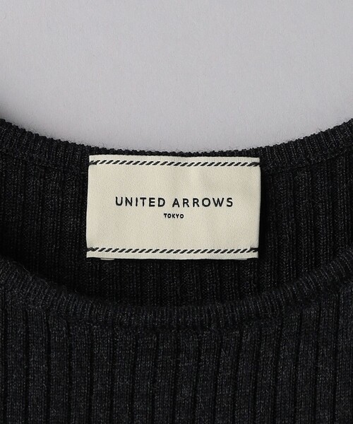 UNITED ARROWS（ユナイテッドアローズ）の「フィット＆フレア シアーボーダー コンビワンピース（ワンピース・レディース・ブラック/ダークグレー・FREE）」の21枚目の写真