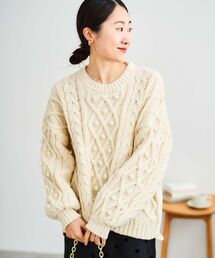 TORRAZZO DONNAケーブル×布帛トップス