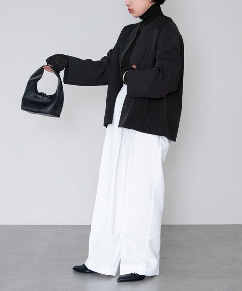 セール】ノーカラーオーバーサイズジャケット（ノーカラージャケット