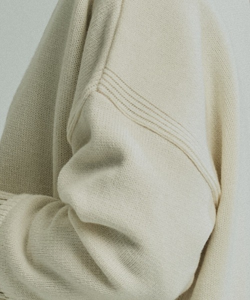 PUBLIC TOKYO（パブリックトウキョウ）の「エアウールショートニット（ニット/セーター・レディース・ホワイト/グレー/サックスブルー/ベージュ/ネイビー/モカ・FREE）」の20枚目の写真