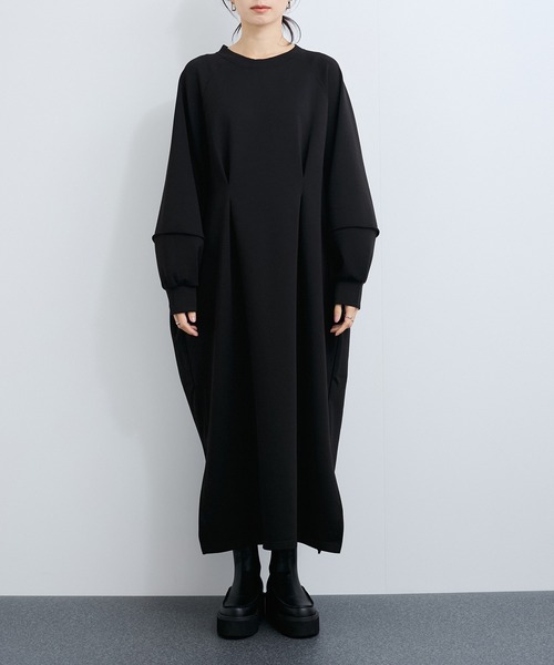 le cercle ADAM ET ROPE'（ルセルクルアダムエロペ）の「フォルムワンピース（ワンピース・レディース・カーキ/ブラック/ライトグレー・FREE）」の12枚目の写真