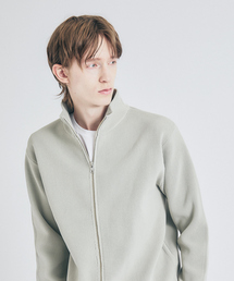 ABAHOUSE GRAY | 【定番人気】12ゲージ 畦編み ドライバーズニット / ジップアップニット(カーディガン/ボレロ)