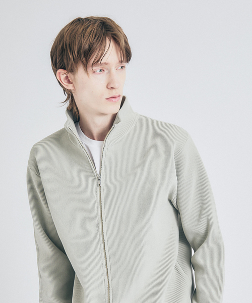 ABAHOUSE GRAY(アバハウスグレイ)の「【定番人気】12ゲージ 畦編み ドライバーズニット / ジップアップニット(カーディガン/ボレロ・メンズ・ブラック/グレー/ホワイト/ネイビー・46/48)」の3枚目の写真