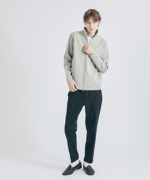 ABAHOUSE GRAY(アバハウスグレイ)の「【定番人気】12ゲージ 畦編み ドライバーズニット / ジップアップニット(カーディガン/ボレロ・メンズ・ブラック/グレー/ホワイト/ネイビー・46/48)」の7枚目の写真