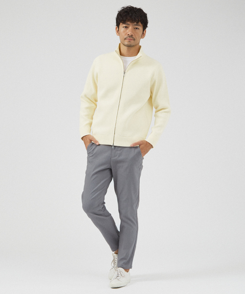 ABAHOUSE GRAY(アバハウスグレイ)の「【定番人気】12ゲージ 畦編み ドライバーズニット / ジップアップニット(カーディガン/ボレロ・メンズ・ブラック/グレー/ホワイト/ネイビー・46/48)」の17枚目の写真