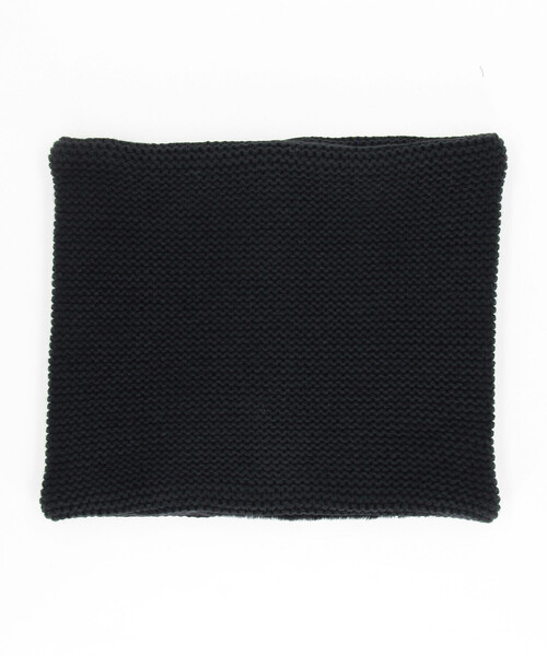 COMME CA COMMUNE(コムサコミューン)の「畦編みニット&フェイクファー リバーシブル スヌード(ストール/ショール・メンズ・ブラック/ブルー/ライトグレー・FREE)」の2枚目の写真