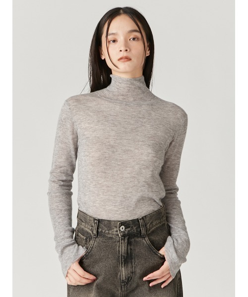 FRAY I.D（フレイアイディー）の「ソフトウールシンプルリブニット