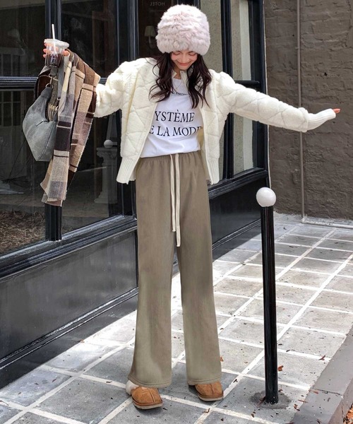 OSYAREVO(オシャレボ)の「コーデュロイ パンツ(スウェットパンツ・レディース・カーキ/クリーム/グレー/ブラック・LARGE/X-LARGE/MEDIUM)」の19枚目の写真