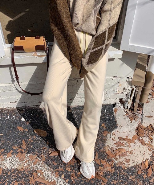 OSYAREVO(オシャレボ)の「コーデュロイ パンツ(スウェットパンツ・レディース・カーキ/クリーム/グレー/ブラック・LARGE/X-LARGE/MEDIUM)」の22枚目の写真