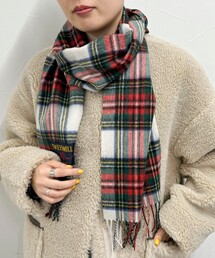 fredy emue | 【TWEED MILL/ツイードミル】ウールチェックマフラー30(マフラー)