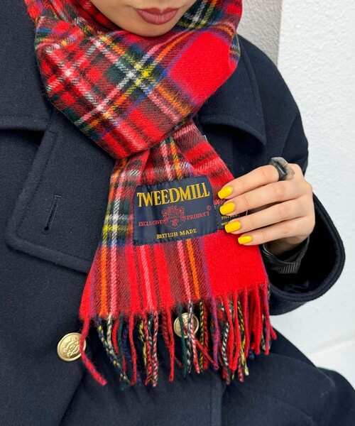 fredy emue（フレディエミュ）の「【TWEED MILL/ツイードミル】ウールチェックマフラー30（マフラー・レディース・レッド系その他/ホワイト系その他2/グリーン系その他・FREE）」の12枚目の写真