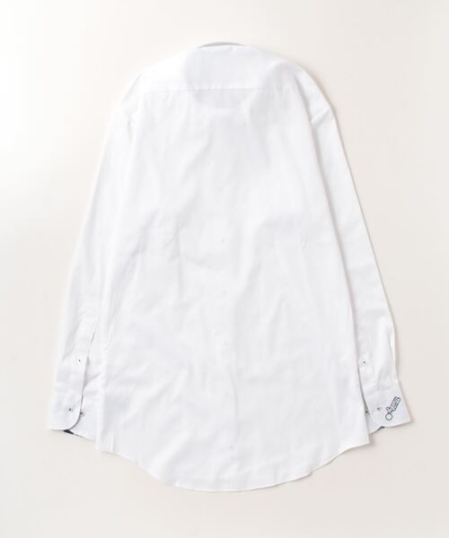 TOKYO SHIRTS（トウキョウシャツ）の「【ペコちゃん×TOKYO SHIRTS】 形態安定ノーアイロン ボタンダウン 長袖ビジネスワイシャツ（ビジネスシャツ・メンズ・ホワイト・首回り37cm-裄丈80cm/首回り39cm-裄丈80cm/首回り39cm-裄丈84cm/首回り41cm-裄丈82cm/首回り41cm-裄丈86cm/首回り42cm-裄丈82cm/首回り42cm-裄丈86cm/首回り43cm-裄丈82cm/首回り43cm-裄丈86cm/首回り37cm-裄丈84cm）」の3枚目の写真