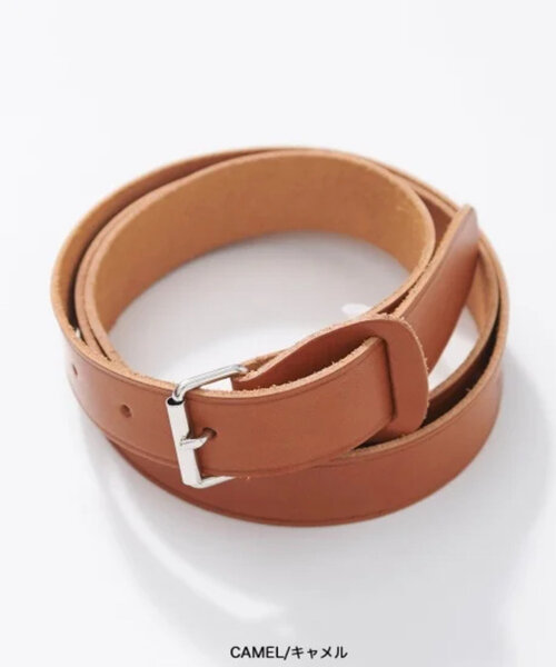 NECESSARY or UNNECESSARY（ネセサリーオアアンネセサリー）の「【necessary or unnecessary】NOUN LEATHER BELT 'NORMAL'（ベルト・メンズ・ブラック/ホワイト/キャメル・FREE）」の3枚目の写真