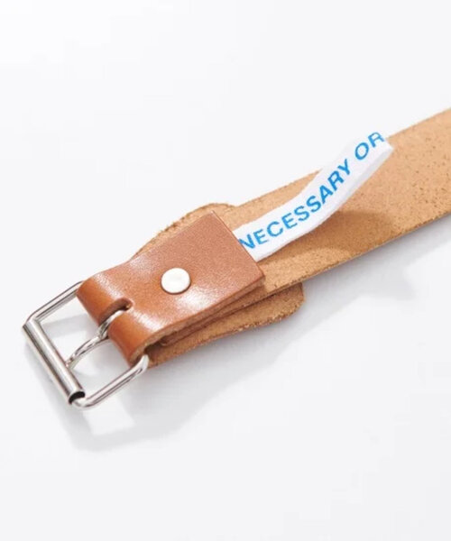 NECESSARY or UNNECESSARY（ネセサリーオアアンネセサリー）の「【necessary or unnecessary】NOUN LEATHER BELT 'NORMAL'（ベルト・メンズ・ブラック/ホワイト/キャメル・FREE）」の5枚目の写真