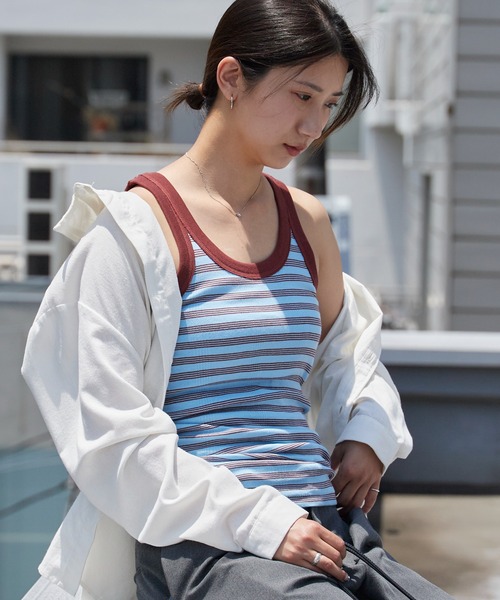 MILLER(ミラー)の「R.P.miller/ミラー PANELRIB Cup US Tank タンクトップ 2026新作 再入荷 夏服(タンクトップ・レディース・レッド系その他/ブラウン/ホワイト系その他/グレー/ブラウン系その他/ブラック/アイボリー/レッド系/レッド系1/ネイビー/グリーン/ダークブルー/ブラウン系その他2/ブルー系その他・FREE)」の11枚目の写真