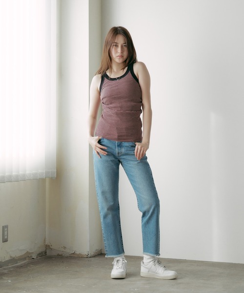 MILLER（ミラー）の「R.P.miller/ミラー PANELRIB Cup US Tank タンクトップ（タンクトップ・レディース・レッド系その他/ブラウン/ホワイト系その他/グレー/ブラウン系その他/ブラック/アイボリー/レッド系/レッド系1/ネイビー/グリーン/ダークブルー・FREE）」の10枚目の写真