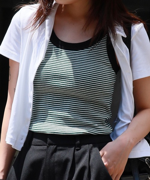 MILLER（ミラー）の「R.P.miller/ミラー PANELRIB Cup US Tank タンクトップ（タンクトップ・レディース・レッド系その他/ブラウン/ホワイト系その他/グレー/ブラウン系その他/ブラック/アイボリー/レッド系/レッド系1/ネイビー/グリーン/ダークブルー・FREE）」の8枚目の写真