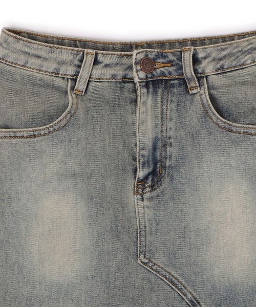 M DOLLY(エムドリー)の「slit ruffle denim skirt/スリットフリルデニムスカート(デニムスカート・レディース・グレー・M/S)」の8枚目の写真