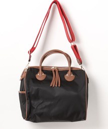 perche（ペルケ）の「ペルケ perche / ナイロン牛革付属テープショルダー2wayボストンL（ボストンバッグ）」