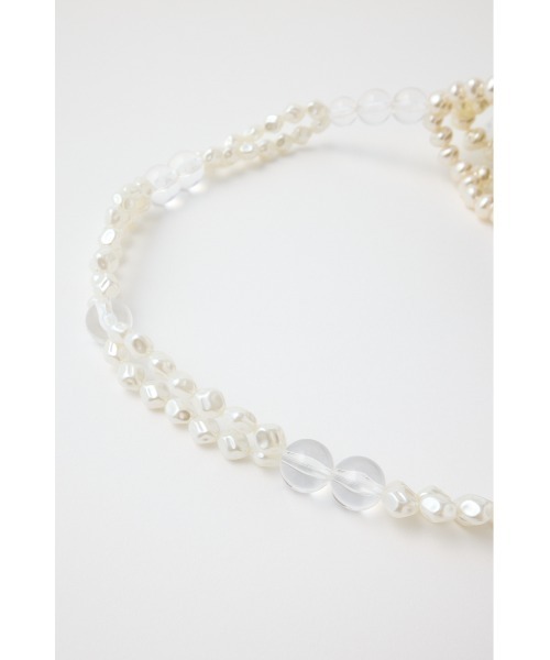 MOUSSY(マウジー)の「MIX BEADS PEARL バッグ(ハンドバッグ・レディース・オフホワイト・FREE)」の9枚目の写真