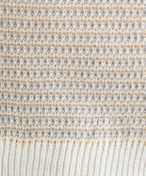 ikka（イッカ）の「幾何ジャガードニットプルオーバー（ニット/セーター・レディース・ベビーピンク/ブラック/ブルー/オフホワイト・L/M/S）」の9枚目の写真