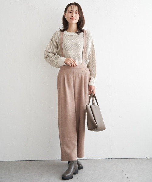 ikka（イッカ）の「幾何ジャガードニットプルオーバー（ニット/セーター・レディース・ベビーピンク/ブラック/ブルー/オフホワイト・L/M/S）」の5枚目の写真