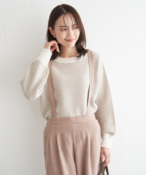 M.& KYOKO ジャガードニットプルオーバー エム アンド キョウコ