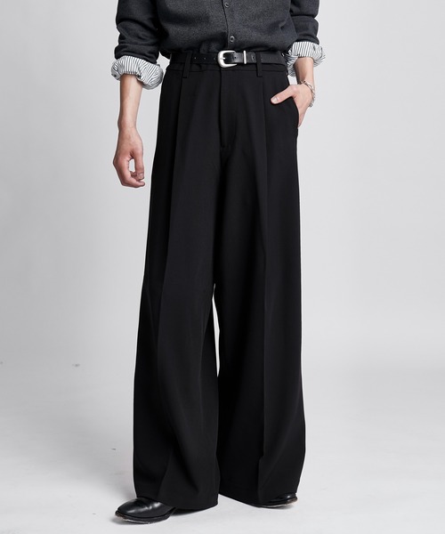 SINSS(シンス)の「Wide straight slacks / ワイドストレートスラックス(セットアップ可能)(スラックス・メンズ・ブラック/ブラウン/チャコール・MEDIUM/SMALL/LARGE/X-SMALL)」の7枚目の写真