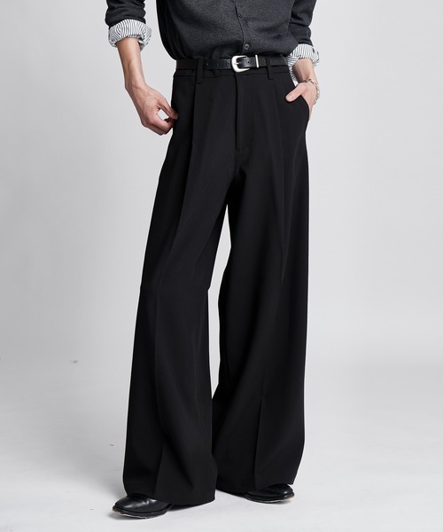 SINSS(シンス)の「Wide straight slacks / ワイドストレートスラックス(セットアップ可能)(スラックス・メンズ・ブラック/ブラウン/チャコール・MEDIUM/SMALL/LARGE/X-SMALL)」の8枚目の写真