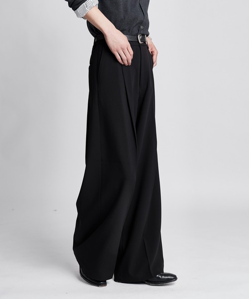 SINSS(シンス)の「Wide straight slacks / ワイドストレートスラックス(セットアップ可能)(スラックス・メンズ・ブラック/ブラウン/チャコール・MEDIUM/SMALL/LARGE/X-SMALL)」の9枚目の写真