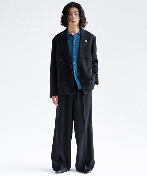 sinss 24AW ワイドストレートスラックス(セットアップ可能) Wide straight slacks / ワイドストレートスラックス