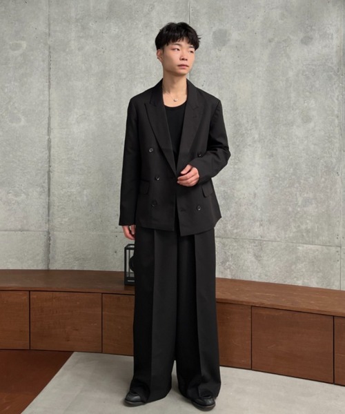 sinss 24AW ワイドストレートスラックス（セットアップ可能） Wide straight slacks / ワイドストレートスラックス