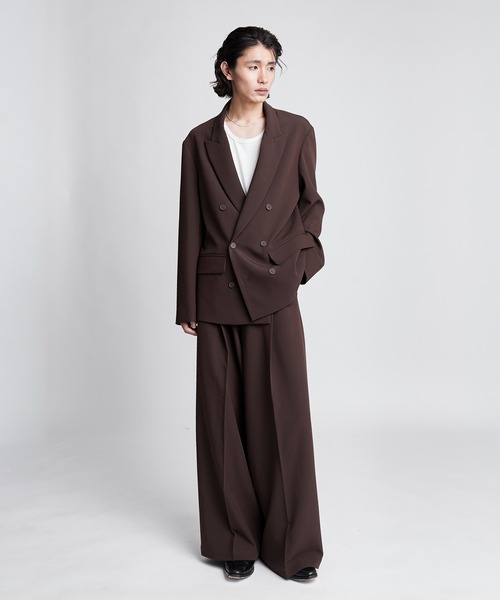 SINSS(シンス)の「Wide straight slacks / ワイドストレートスラックス(セットアップ可能)(スラックス・メンズ・ブラック/ブラウン/チャコール・MEDIUM/SMALL/LARGE/X-SMALL)」の10枚目の写真