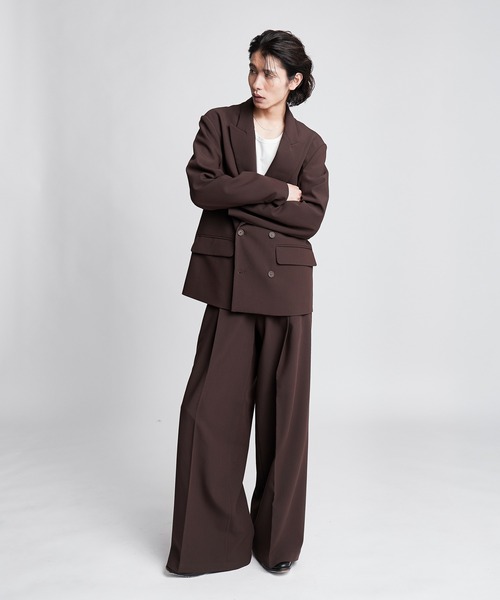 SINSS(シンス)の「Wide straight slacks / ワイドストレートスラックス(セットアップ可能)(スラックス・メンズ・ブラック/ブラウン/チャコール・MEDIUM/SMALL/LARGE/X-SMALL)」の12枚目の写真