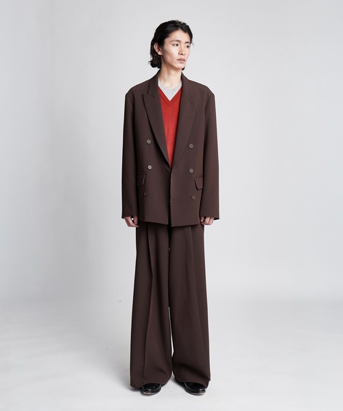 SINSS(シンス)の「Wide straight slacks / ワイドストレートスラックス(セットアップ可能)(スラックス・メンズ・ブラック/ブラウン/チャコール・MEDIUM/SMALL/LARGE/X-SMALL)」の14枚目の写真