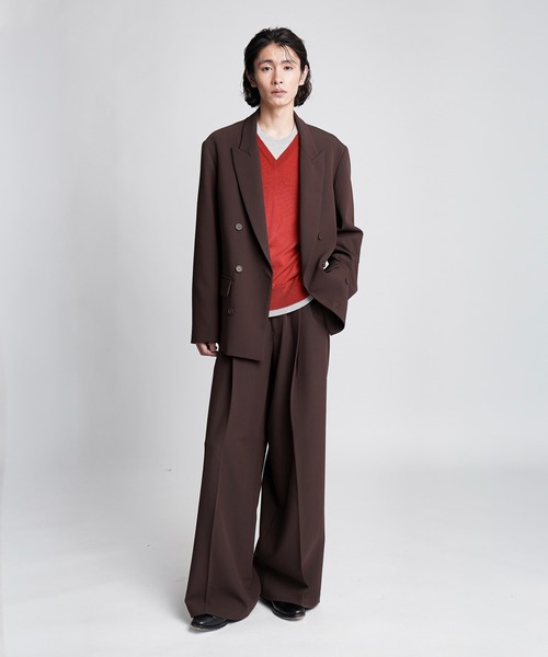 SINSS(シンス)の「Wide straight slacks / ワイドストレートスラックス(セットアップ可能)(スラックス・メンズ・ブラック/ブラウン/チャコール・MEDIUM/SMALL/LARGE/X-SMALL)」の16枚目の写真