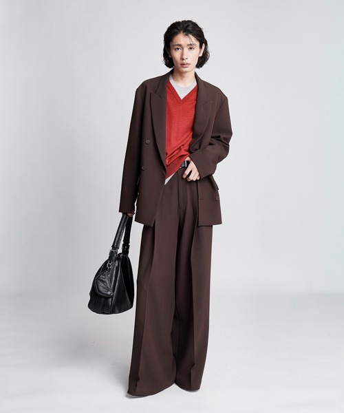 SINSS(シンス)の「Wide straight slacks / ワイドストレートスラックス(セットアップ可能)(スラックス・メンズ・ブラック/ブラウン/チャコール・MEDIUM/SMALL/LARGE/X-SMALL)」の20枚目の写真