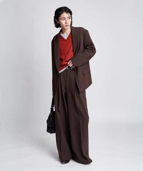 SINSS(シンス)の「Wide straight slacks / ワイドストレートスラックス(セットアップ可能)(スラックス・メンズ・ブラック/ブラウン/チャコール・MEDIUM/SMALL/LARGE/X-SMALL)」の21枚目の写真