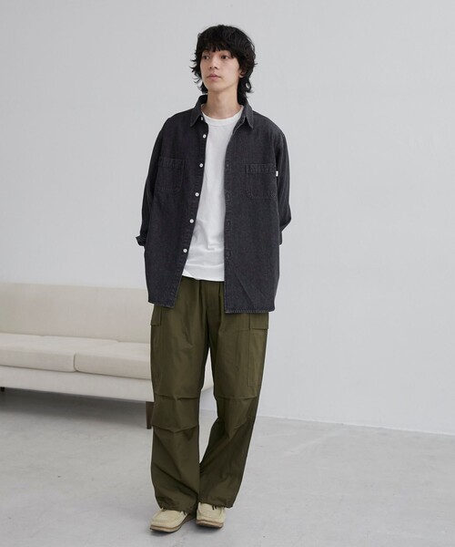 coen（コーエン）の「【C.DENIMS】デニムレギュラーカラーシャツ（シャツ/ブラウス・メンズ・ライトブルー/ネイビー/グレー・M/L/XL）」の7枚目の写真