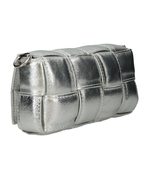 andrea cardone（アンドレアカルドネ）の「【ANDREA CARDONE】イントレチャートレザーショルダーバッグ(Q56415)（ショルダーバッグ・レディース・シルバー・ALL）」の7枚目の写真