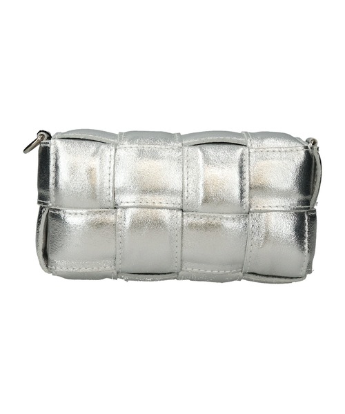 andrea cardone（アンドレアカルドネ）の「【ANDREA CARDONE】イントレチャートレザーショルダーバッグ(Q56415)（ショルダーバッグ・レディース・シルバー・ALL）」の8枚目の写真