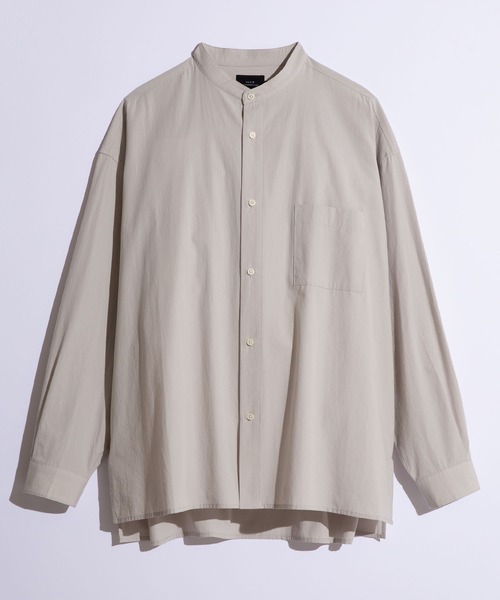 Sliｃ Slic スリックスリック　ボタンダウンシャツ　ブラウス　綿　レディース 〔TB〕 SLICK/スリック】Vintage Poplin Band Collar Slit Shirt