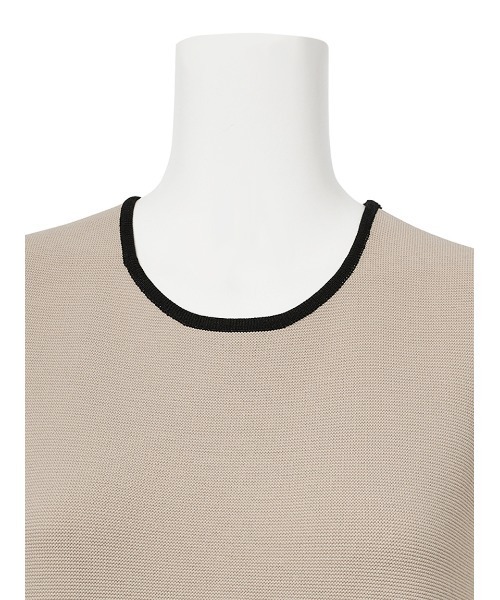 Mila Owen（ミラオーウェン）の「フレアフォルムニットワンピース【ウォッシャブル】（ワンピース・レディース・ブラック/ベージュ/ネイビー・0/1）」の10枚目の写真